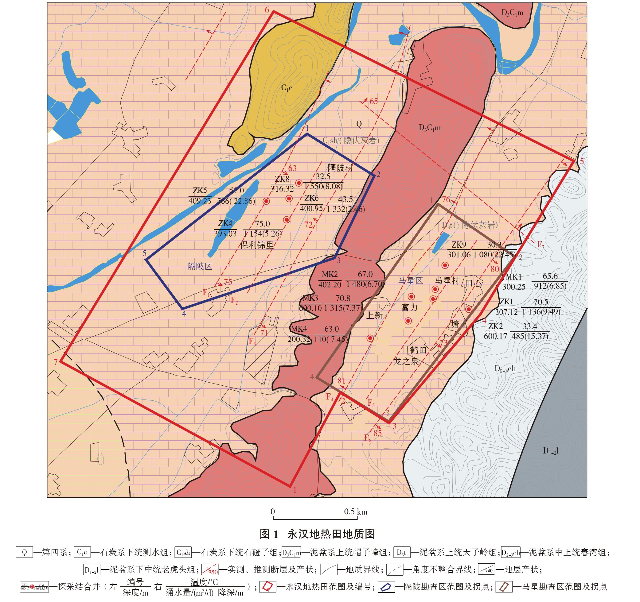 龍門(mén)縣永漢地熱（溫泉）資源分布規律-地熱開(kāi)發(fā)利用-地大熱能